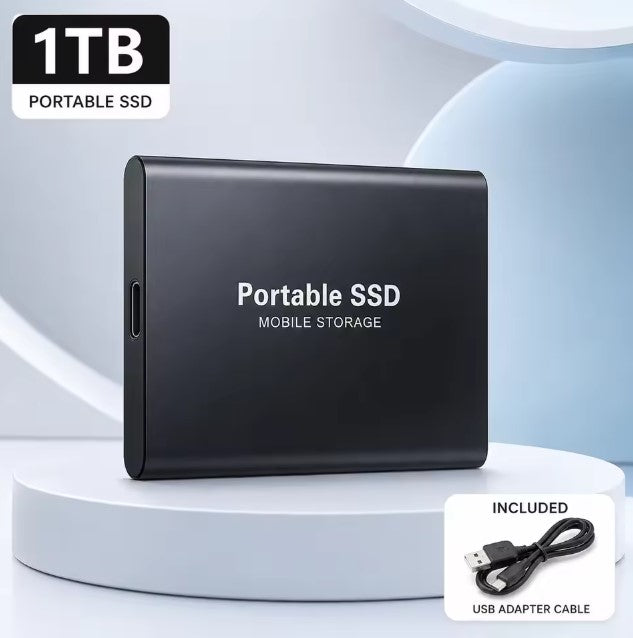 Pocket Size SSD 1TB Portable External Hard Disk USB Type-C Storage for Tablet File Transfer