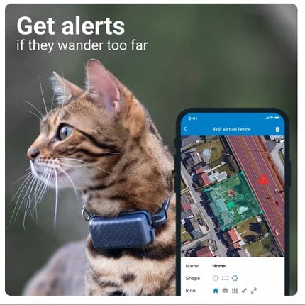 Tractive Mini GPS Pet Tracker for Cats - Waterproof, GPS Location &amp; Smart Activity Tracker, Unlimited Range, Midnight Blue