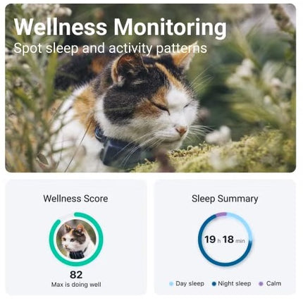 Tractive Mini GPS Pet Tracker for Cats - Waterproof, GPS Location &amp; Smart Activity Tracker, Unlimited Range, Midnight Blue