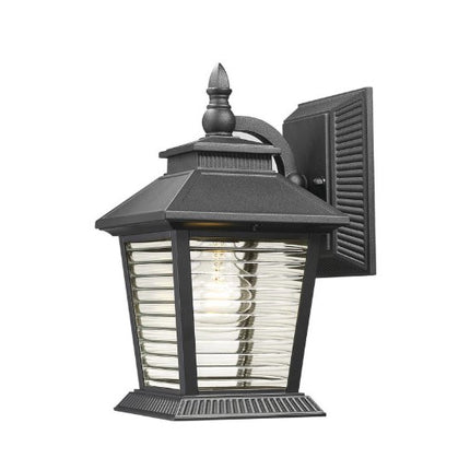 PreviousNext Patriot Lighting Horizon Matte Black Outdoor Wall Light, 1PC