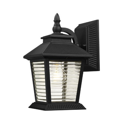 PreviousNext Patriot Lighting Horizon Matte Black Outdoor Wall Light, 1PC
