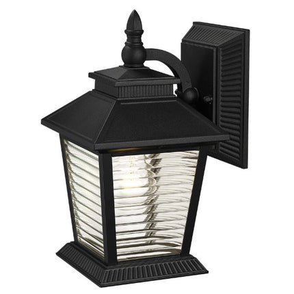 PreviousNext Patriot Lighting Horizon Matte Black Outdoor Wall Light, 1PC