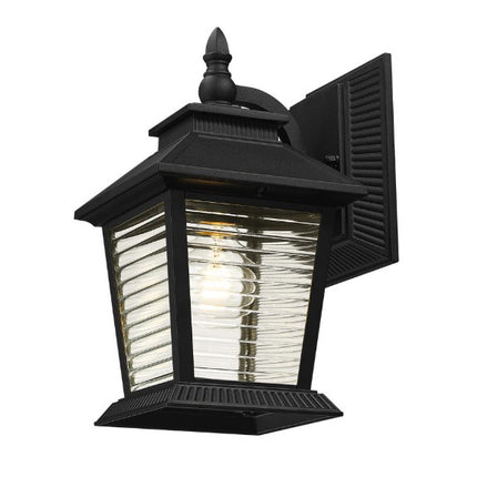 PreviousNext Patriot Lighting Horizon Matte Black Outdoor Wall Light, 1PC