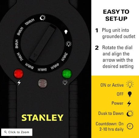STANLEY Select Twin Light Timer, 58135