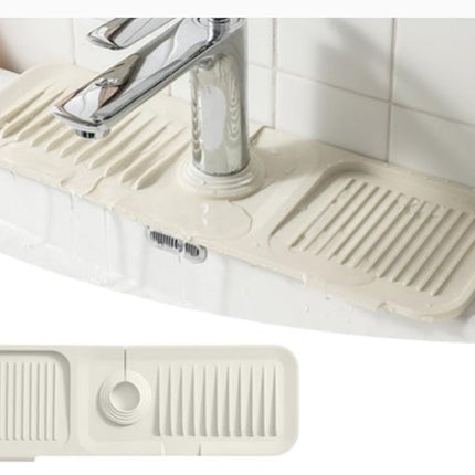 LIOUCBD Kitchen Sink Silicone Splash Guard Faucet Handle Drip Catcher Tray for Kitchen Bathroom Counter