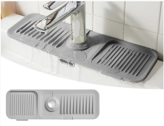 LIOUCBD Kitchen Sink Silicone Splash Guard Faucet Handle Drip Catcher Tray for Kitchen Bathroom Counter