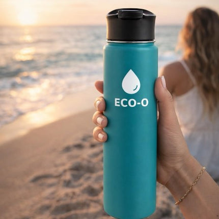 ECO-O Insulated Stainless Steel Water Bottle – 500 ml | 24h Cold / 12h Hot | Leak-Proof, BPA-Free & Dishwasher Safe | Designed in Canada