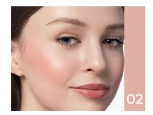 HERORANGE Powder Matte Blush Cheeks Face Makeup Pink Monochrome Fade and Transfer-Resistant Baked Blush, Vegan
