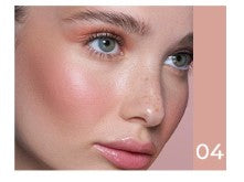HERORANGE Powder Matte Blush Cheeks Face Makeup Pink Monochrome Fade and Transfer-Resistant Baked Blush, Vegan