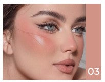HERORANGE Powder Matte Blush Cheeks Face Makeup Pink Monochrome Fade and Transfer-Resistant Baked Blush, Vegan