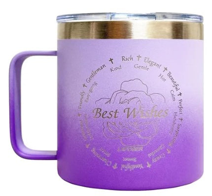 LAFUGER Insulated Stainless Steel Coffee 14 oz Inspirational Mug