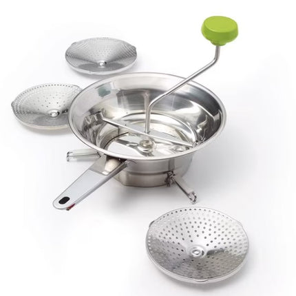 Starfrit Fruit & Vegetable Food Mill, 3 Discs, Stainless Steel
