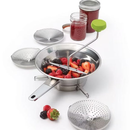 Starfrit Fruit & Vegetable Food Mill, 3 Discs, Stainless Steel