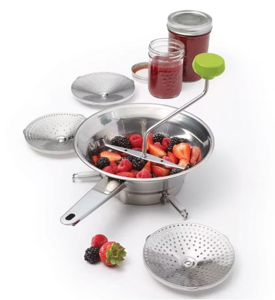 Starfrit Fruit & Vegetable Food Mill, 3 Discs, Stainless Steel