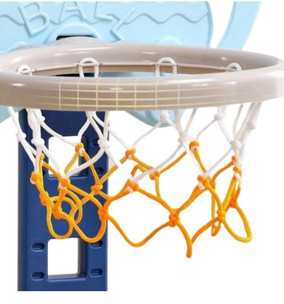 HOMCOM indoor/Outdoor Multifunctional Kids 5-in-1 Basketball Hoop/football/golf/ringo Set