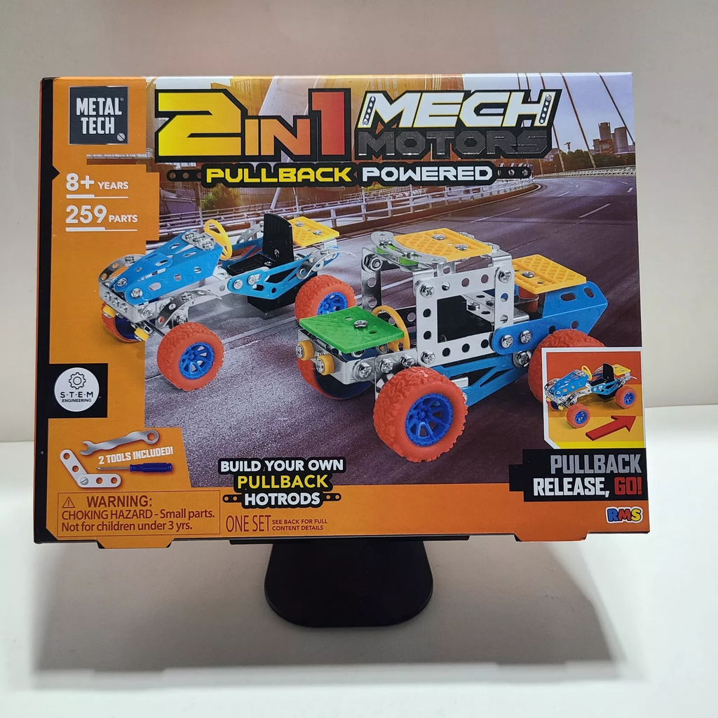 MetalTech 2in1 Mech Motors Pullback Powered Hotrod's - 259 Parts