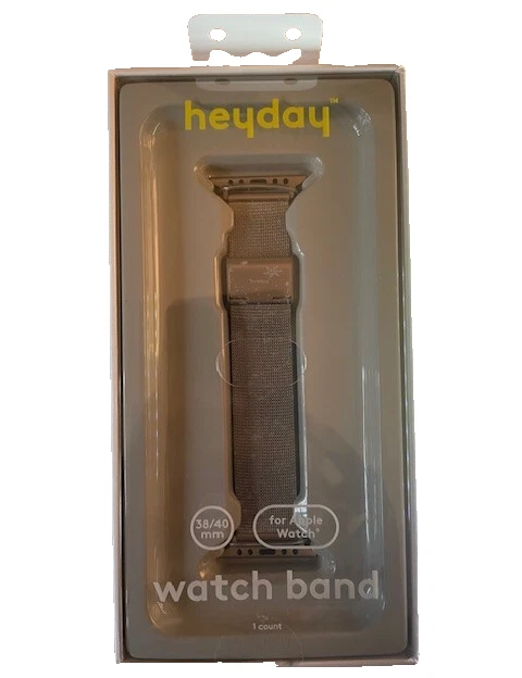 Heyday Apple Watch Metal Mesh Replacement Band 38mm-40mm, Gold