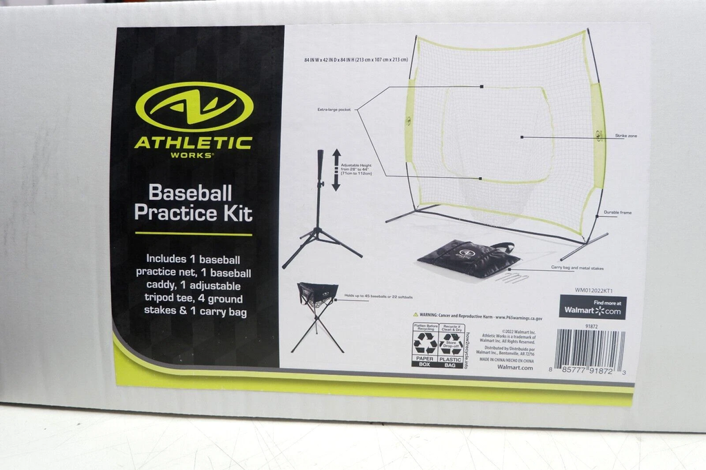 Athletic Works 7ft x 7ft Baseball Practice Kit