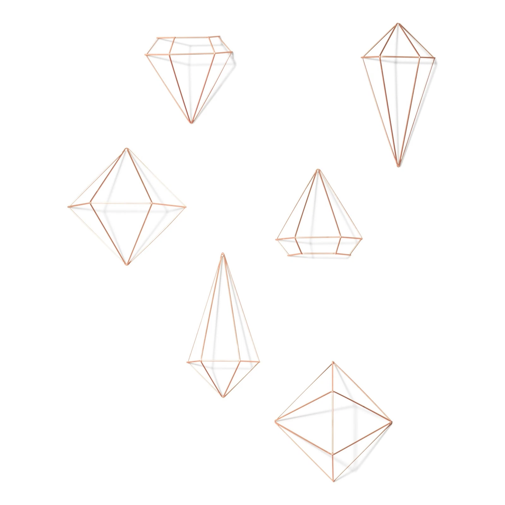 The Original Prisma Wall Decor Copper by Umbra Set of 6
