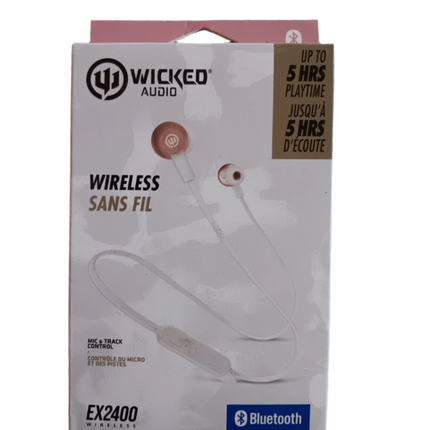 Wicked Audio EX2400 Bluetooth Wireless with Mic/Track Control Earbuds