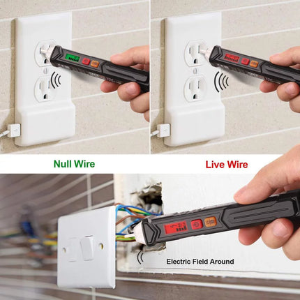 TACKLIFE Non-Contact AC Voltage Tester with Adjustable Sensitivity, LCD Display -VT02