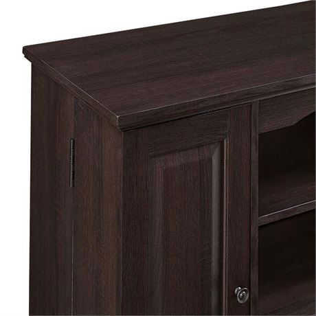 WALKER EDISON Highboy 48" TV Stand with Storage Espresso, WQ42BC3ES