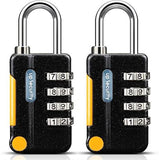 WORVE 2-PACK 4 Digit Outdoor Waterproof Combination Lock