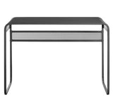 WALKER EDISON 42" METAL DESK WITH CURVED TOP IN GUN METAL GREY, DM42CURGY