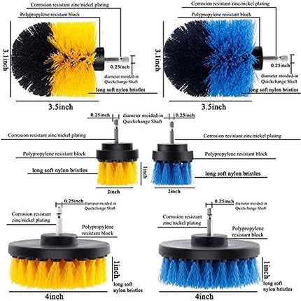 NEW, Iclean 20PC Drill Brush Power Clean Scrub + Pad Replacements Kit ATTACHMENT