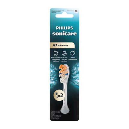 Philips Sonicare A3 All-in-one 2-Pack Brush Heads White- HX9092/77