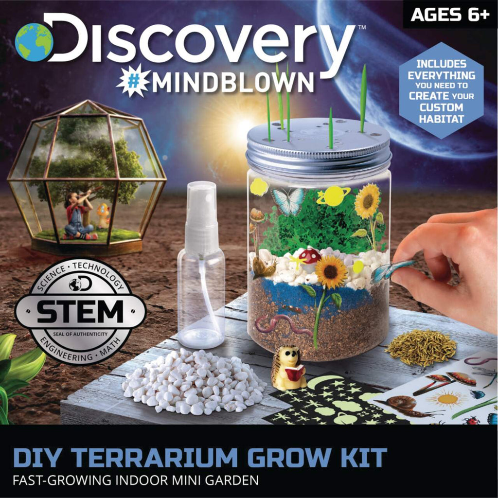 Discovery Mindblown DIY Glowing Terrarium Grow Kit, Hands-On Learning, English, Ages 6+#050-9538-8