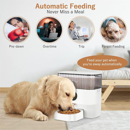 XHOUND 5L Automatic Pet Smart Timed Dry Food Feeder for Small & Medium Pets