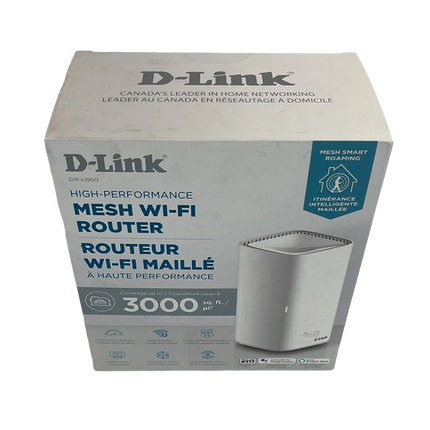 (NEW OPEN) D-Link High-Performance Scalable Mesh Wi-Fi Router DIR-L1900, White