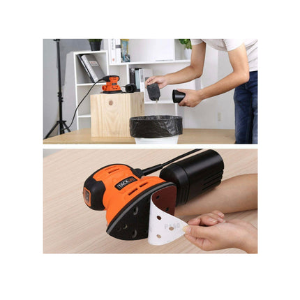 TACKLIFE Classic Mouse Detiail Sander with Replacement Sandpaper Pads, 12000 Orbits/Minute, Vacuum Cleaner Connection, Ergonomic Design, Blue\\