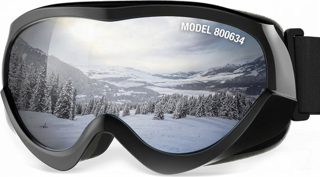 OutdoorMaster Kids Ski, Snowboard Goggles-Snow with Anti-Fog 100% UV Protection Spherical Lens