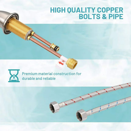 DALMO Two-Handle Bathroom Kitchen Sink Faucet