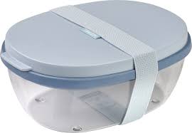 MEPAL Salad Box Eclipse Container with Lid Cover, Nordic Blue/Clear