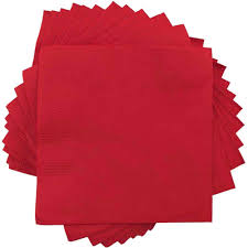 Unique 40ct Ruby Red 2 Ply Napkins, 12.75 inches x 12.75 inches