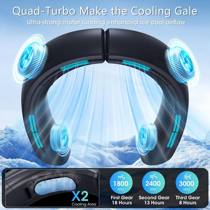 OLV 6000mAh Rechargeable Neck Fan