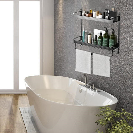 KUSARKO 2PC Adhesive Mounted Shower Caddy