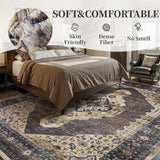 Brown Vintage Area Rug for Living Room