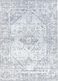 BRICHOEE Vintage 9'x12' Silver Gray Rug