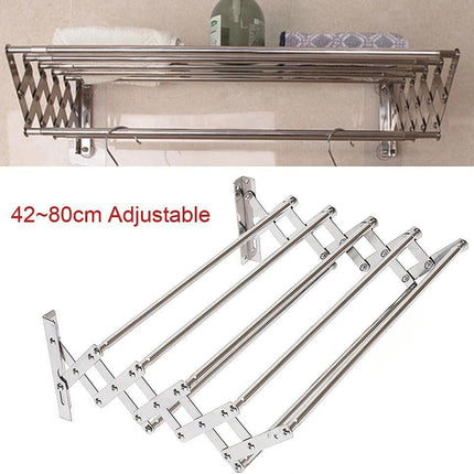 Wall-Mounted Stainless 5-Bar Drying Rack