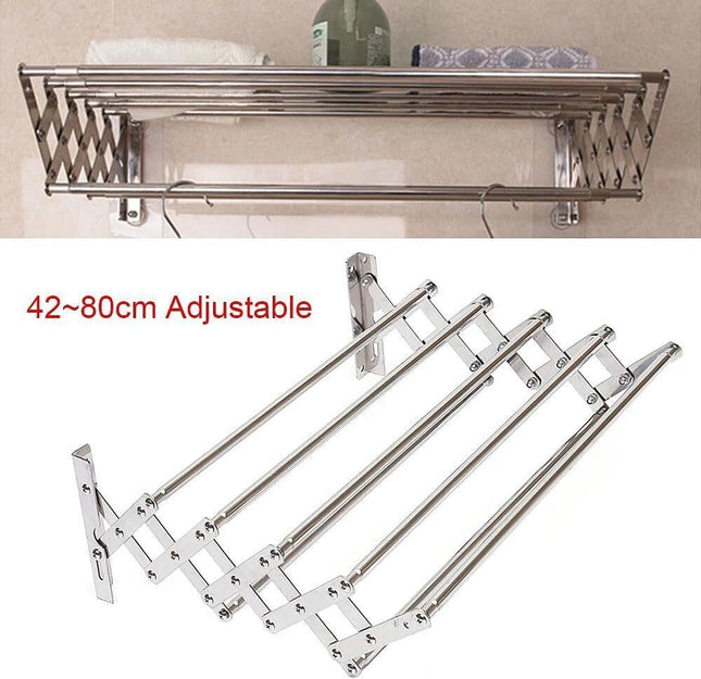 Wall-Mounted Stainless 5-Bar Drying Rack