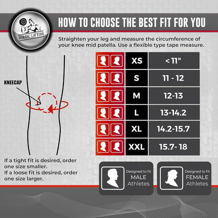 NORDIC SIZE SMALL 1 Pair Knee Sleeves- Size S