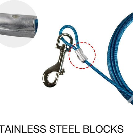 Petphabet Tie Out Cable Medium 20 ft