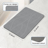 Veeloim 23.6'X15.4" Stone Bath Mat, GRAY