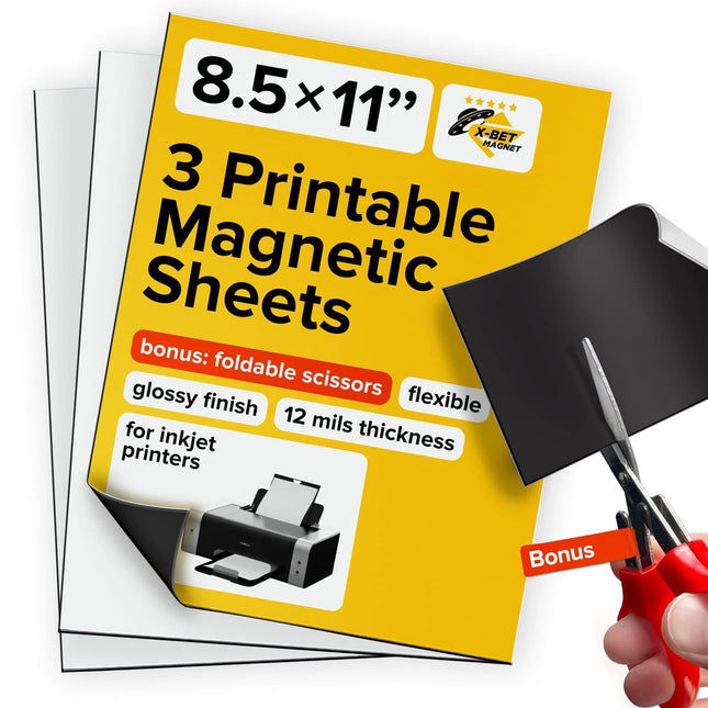 MAGNET Printable Magnetic Sheet 3 PCs