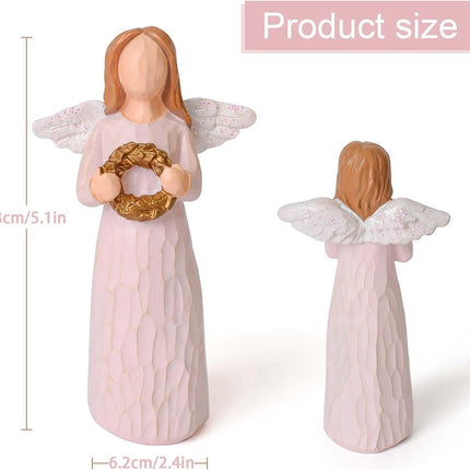 Pink Guardian Angel Figurine Gift