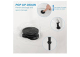 QISHENG Matte Black 8" Waterfall Bathroom Faucet